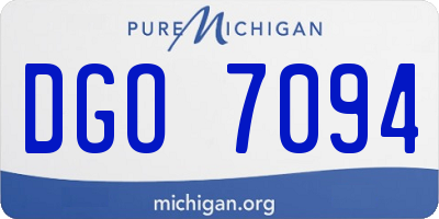 MI license plate DGO7094