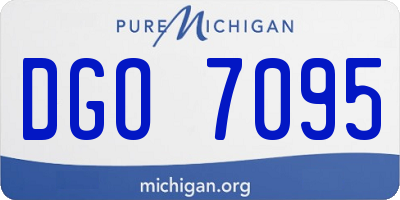 MI license plate DGO7095