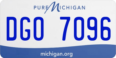 MI license plate DGO7096