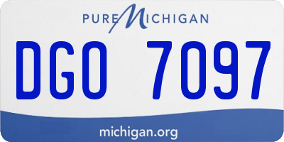 MI license plate DGO7097