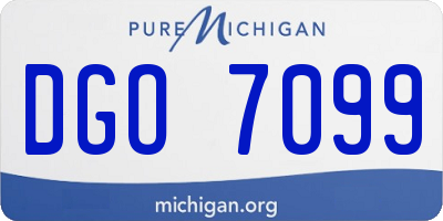 MI license plate DGO7099
