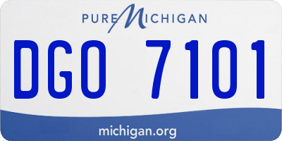 MI license plate DGO7101