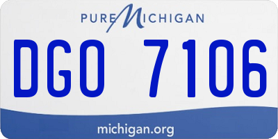 MI license plate DGO7106