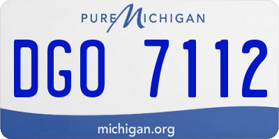 MI license plate DGO7112