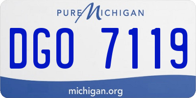 MI license plate DGO7119