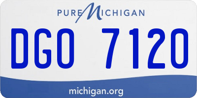 MI license plate DGO7120