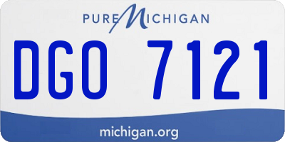 MI license plate DGO7121