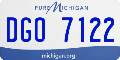 MI license plate DGO7122