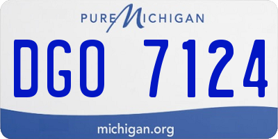 MI license plate DGO7124