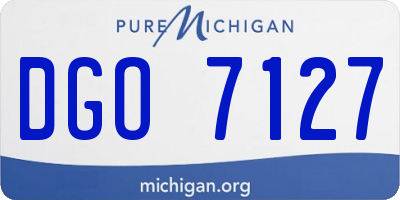MI license plate DGO7127