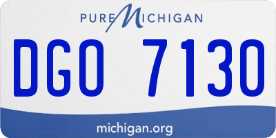 MI license plate DGO7130