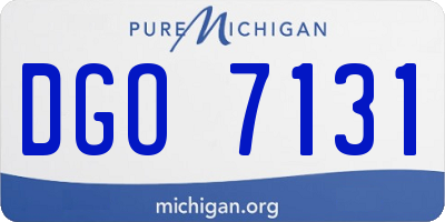 MI license plate DGO7131