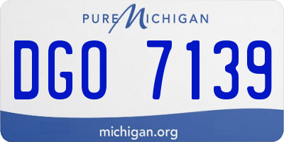 MI license plate DGO7139
