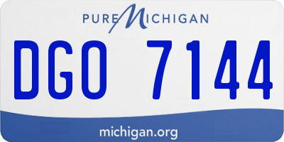 MI license plate DGO7144