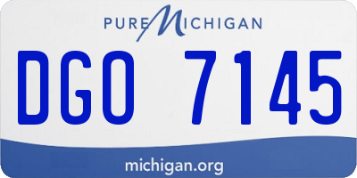 MI license plate DGO7145