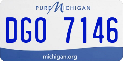 MI license plate DGO7146