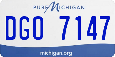 MI license plate DGO7147