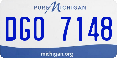 MI license plate DGO7148