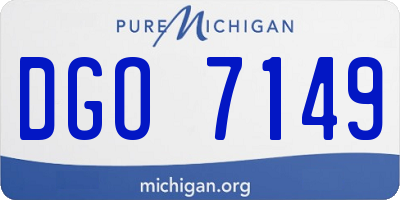 MI license plate DGO7149