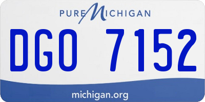 MI license plate DGO7152