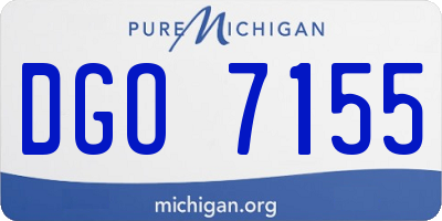 MI license plate DGO7155