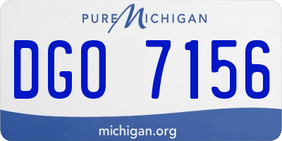 MI license plate DGO7156