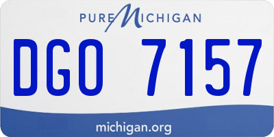 MI license plate DGO7157