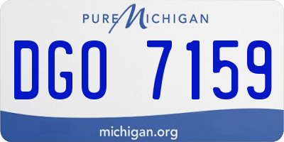 MI license plate DGO7159