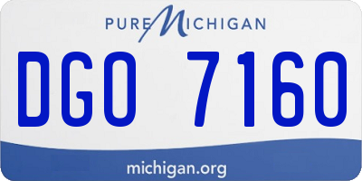 MI license plate DGO7160