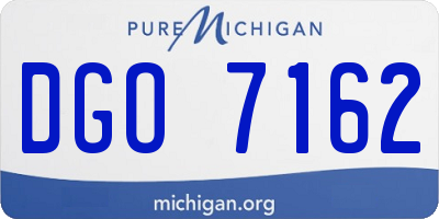 MI license plate DGO7162
