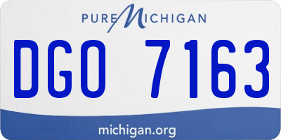 MI license plate DGO7163
