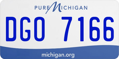 MI license plate DGO7166