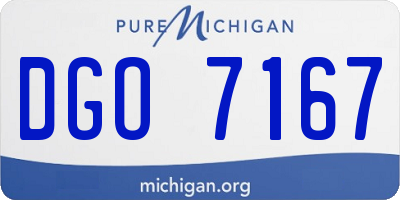 MI license plate DGO7167