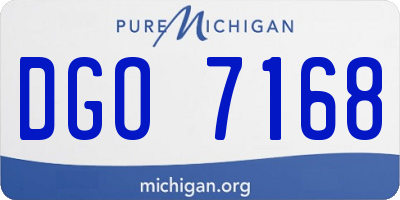 MI license plate DGO7168