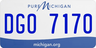 MI license plate DGO7170