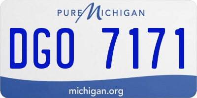 MI license plate DGO7171