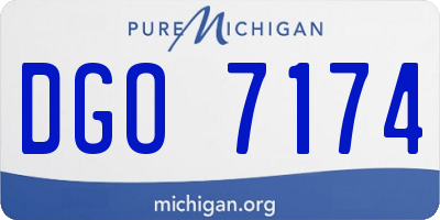 MI license plate DGO7174