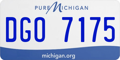 MI license plate DGO7175