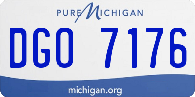 MI license plate DGO7176
