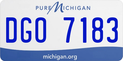 MI license plate DGO7183