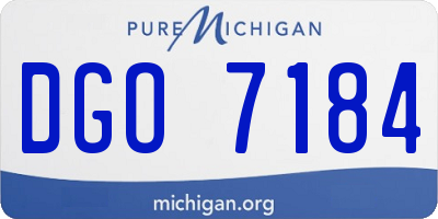MI license plate DGO7184