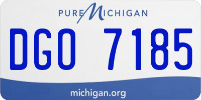 MI license plate DGO7185