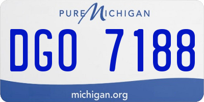 MI license plate DGO7188