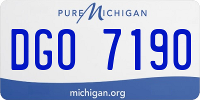 MI license plate DGO7190