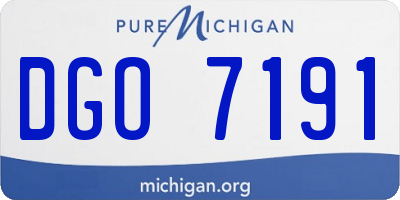 MI license plate DGO7191