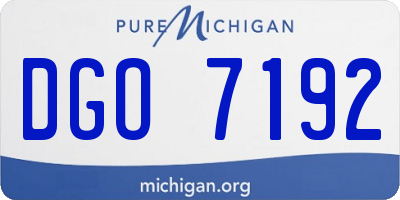 MI license plate DGO7192