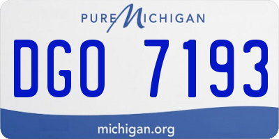 MI license plate DGO7193