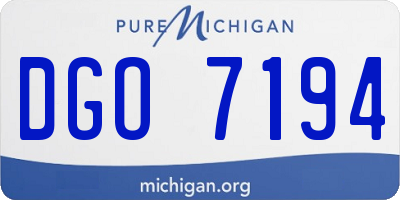 MI license plate DGO7194