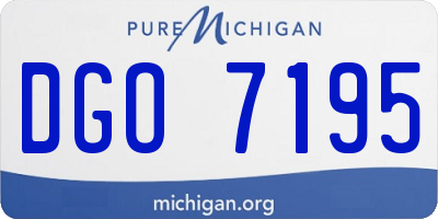 MI license plate DGO7195