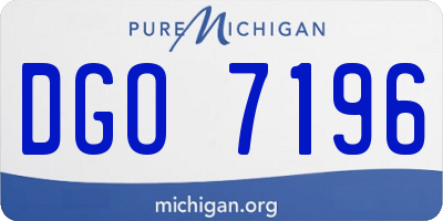 MI license plate DGO7196